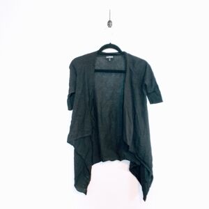 Express black shirt sleeve front draped cardigan, shrug size small
